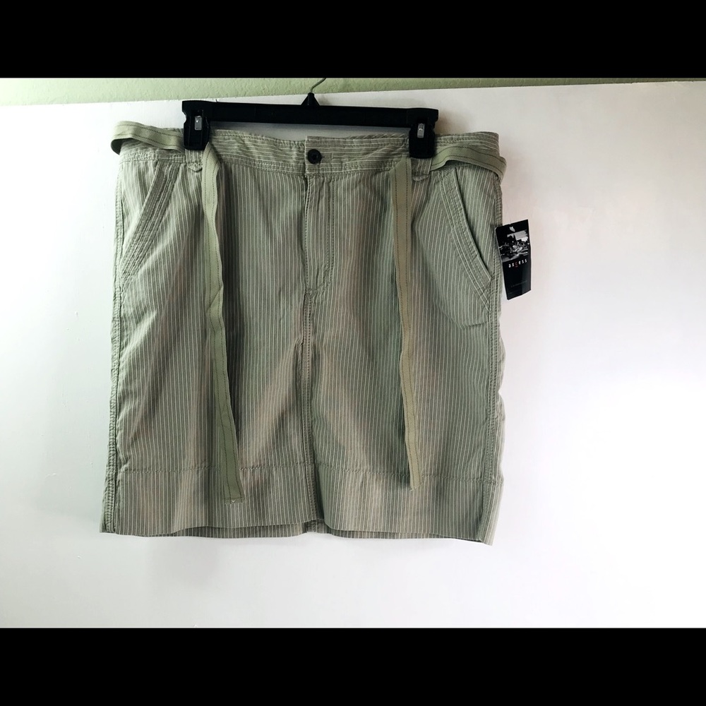 NWT Axcess Green Mini Skirt with Belt and Pockets